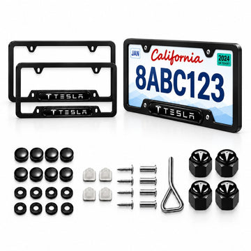 Tesla Logo Aluminum Alloy License Plate Frames – 2 Pack, US Standard - Tesery Official Store