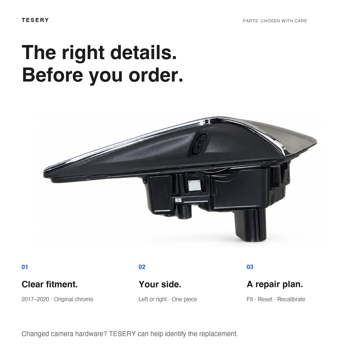 TESERY side camera buying guide: clear model years, individual side options and installation planning