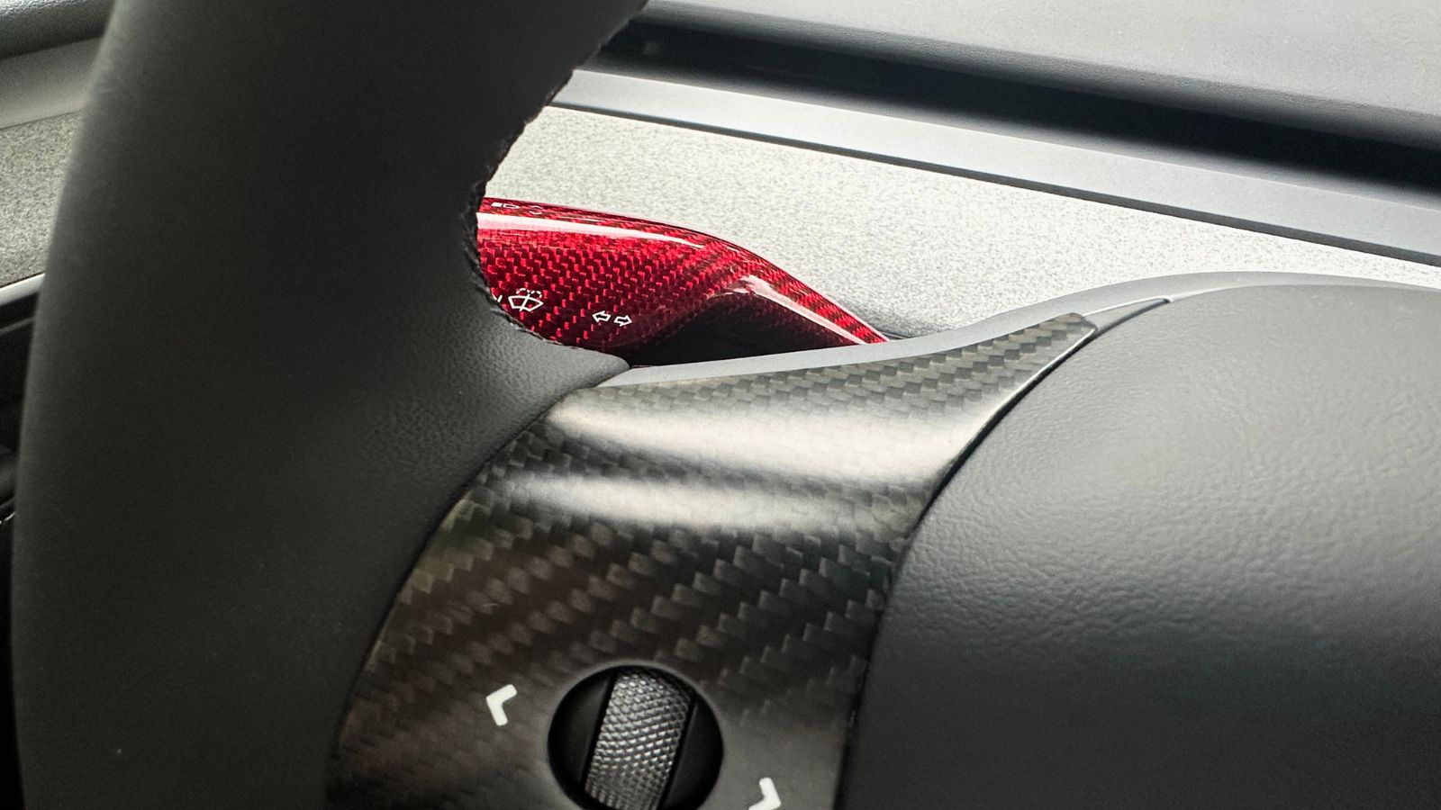 TESERY Model 3 / Y Stalks Turn Signal Cover - Dry Carbon Fiber Interior Mods