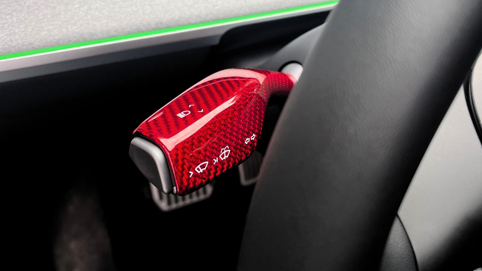 TESERY Model 3 / Y Stalks Turn Signal Cover - Dry Carbon Fiber Interior Mods