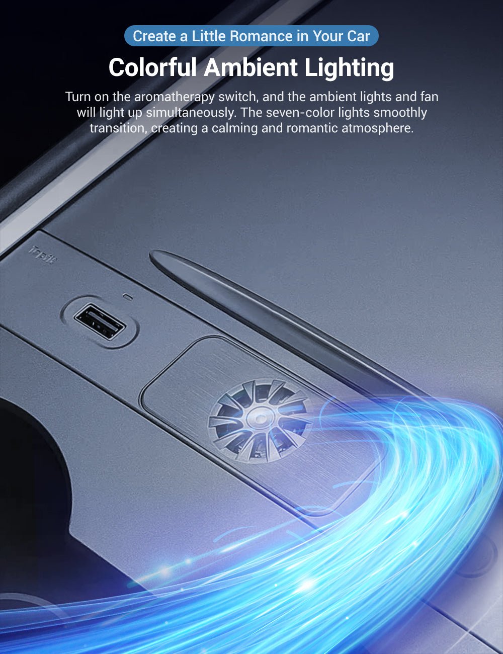 USB Hub Docking Station With Aromatherapy for Tesla Model 3/Y - Tesery Official Store