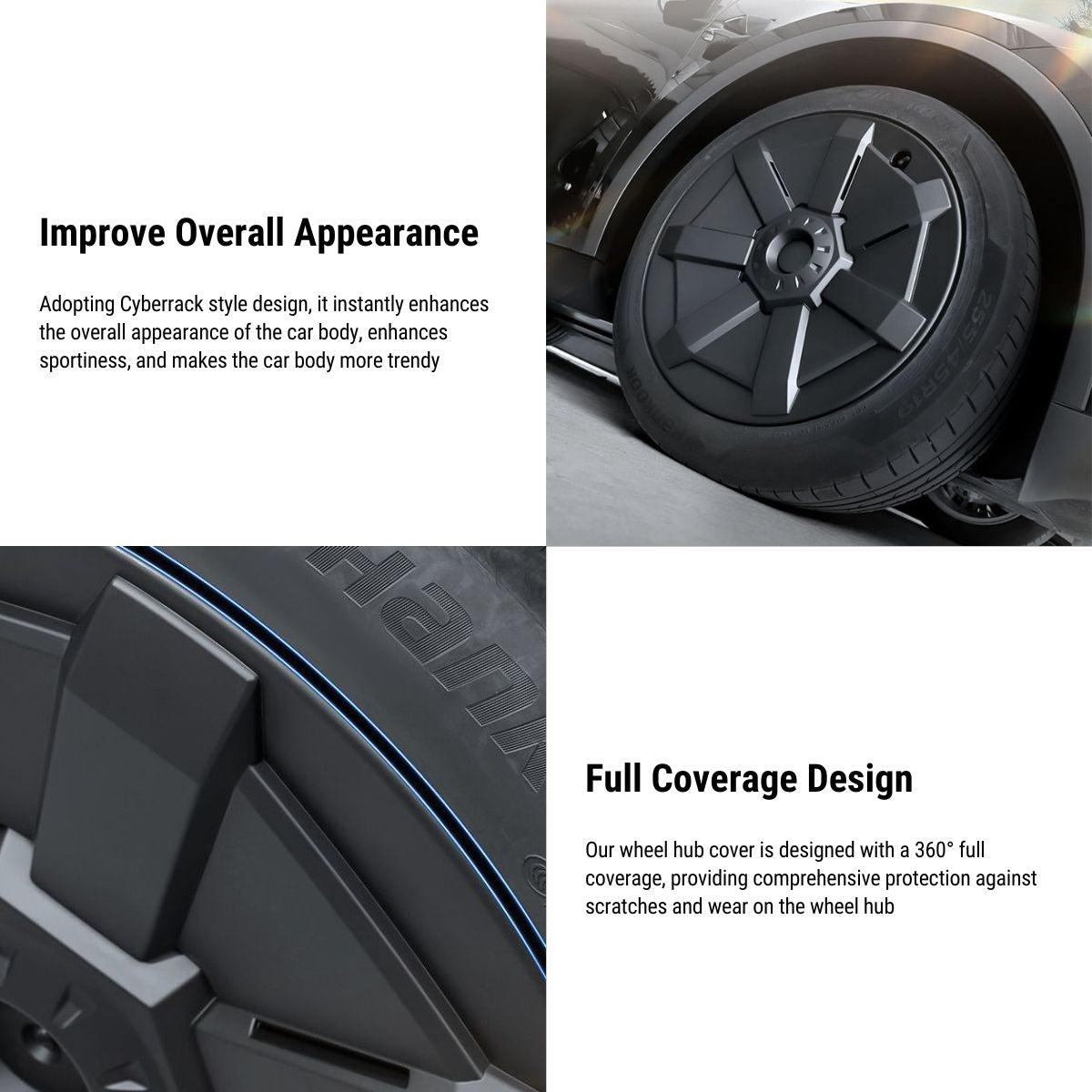 19' Best Wheel Covers Cybertruck Style for Tesla Model Y 2020-2024 (4PCS) - Tesery Official Store