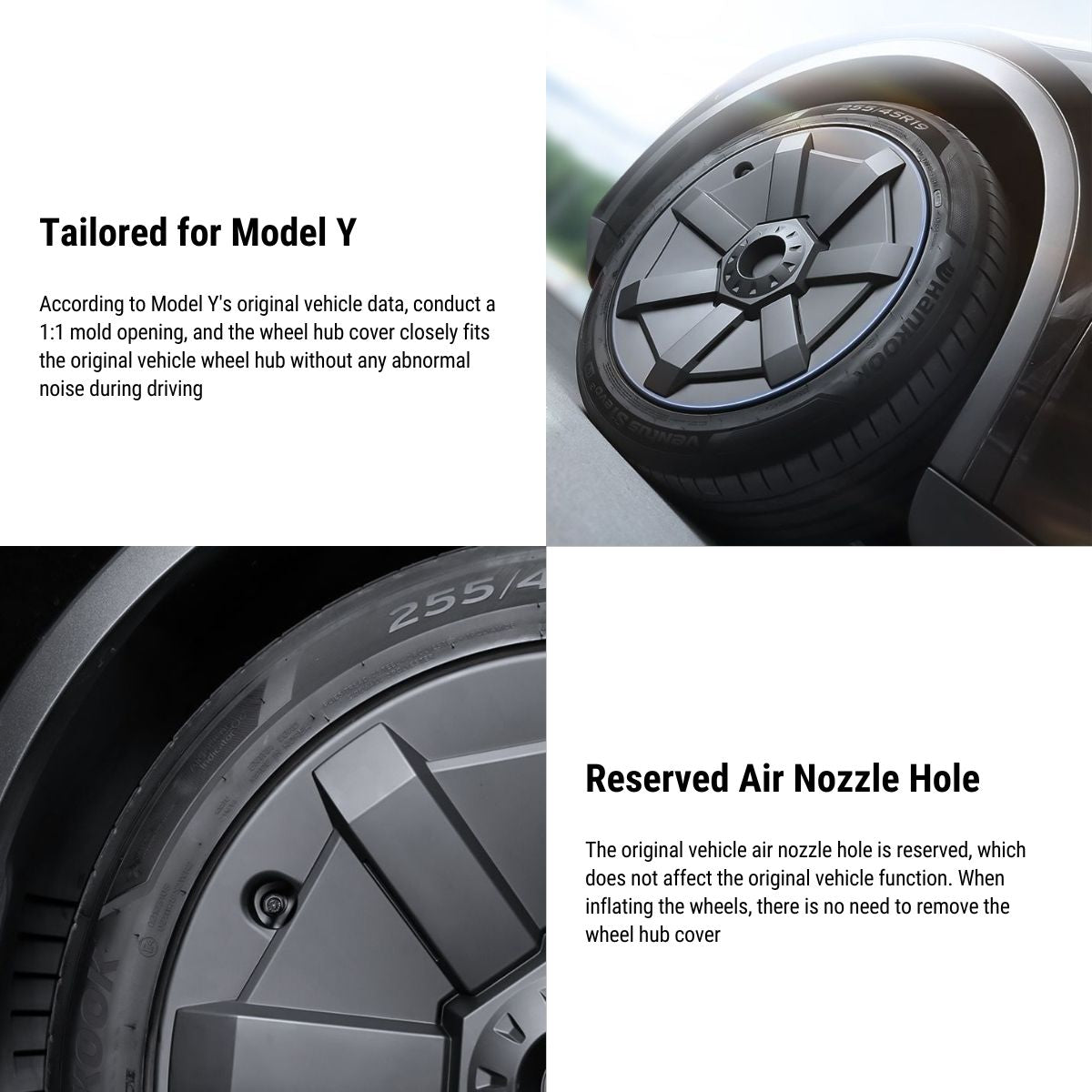 19' Best Wheel Covers Cybertruck Style for Tesla Model Y 2020-2024 (4PCS) - Tesery Official Store