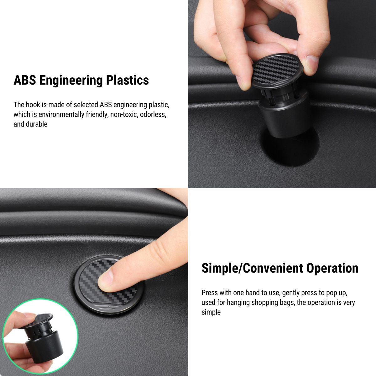 Front and Rear Hidden Trunk Hook for Tesla Model 3 2021-2023.10 - Tesery Official Store