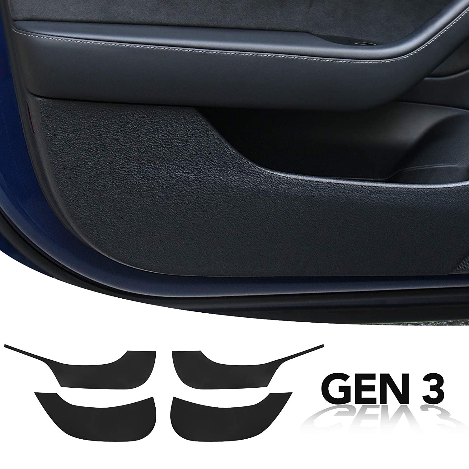 Leather Door Protector Anti-Kick Mat for Tesla Model Y 2020-2023 - Tesery Official Store