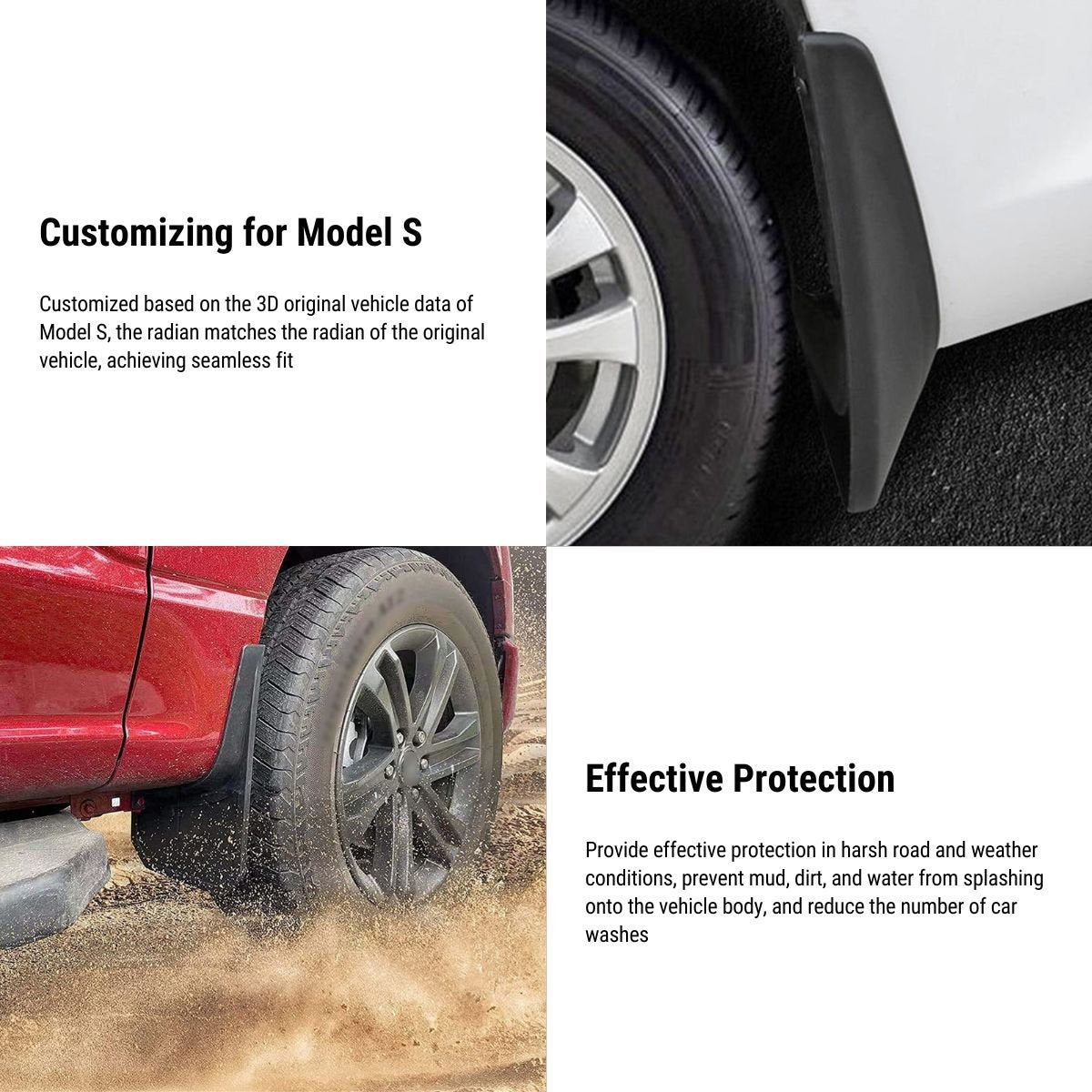 Mud Flaps for Tesla Model S 2014-2023 - Tesery Official Store