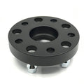 Rear mounting face of a TESERY forged wheel spacer, showing the center bore and alternating mounting holes.